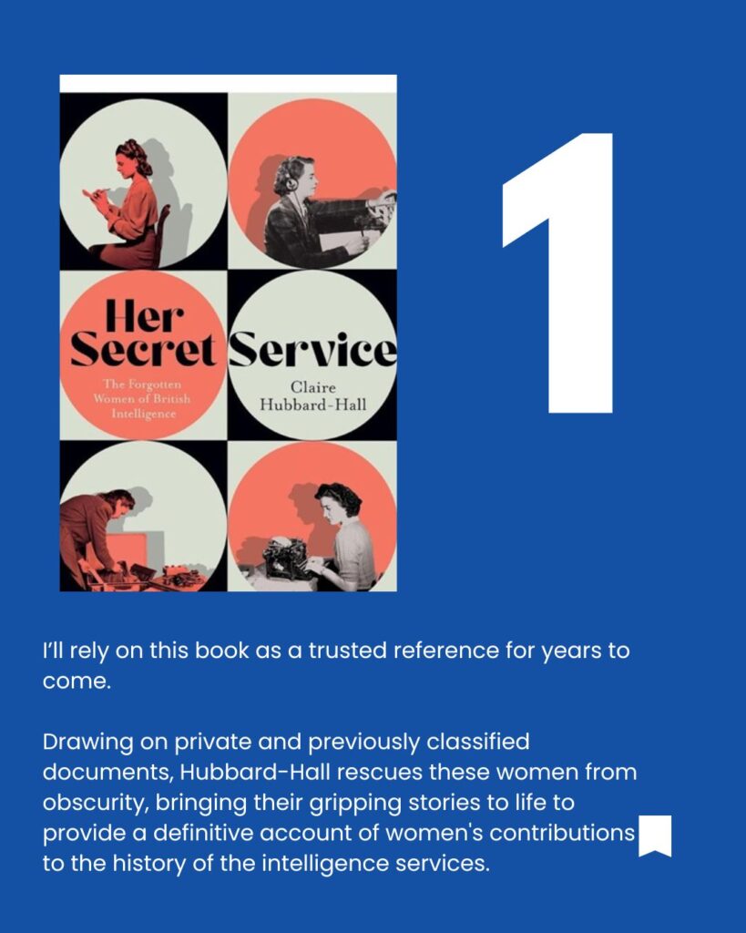 Her Secret Service by Claire Hubbard Hall best spy history book of 2024